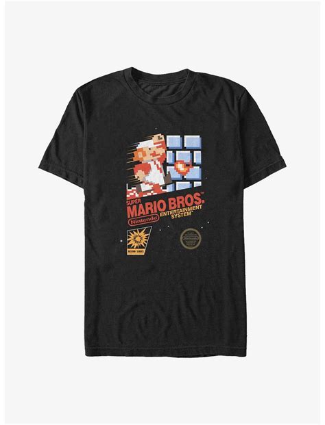 Nintendo Super Mario Bros Classic Nes Big And Tall T Shirt Black