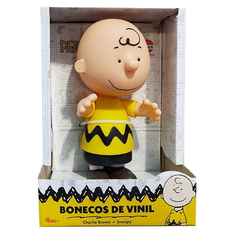 Boneco De Vinil Charlie Brown Cm Articulado Peanuts Lider Shop Macrozao