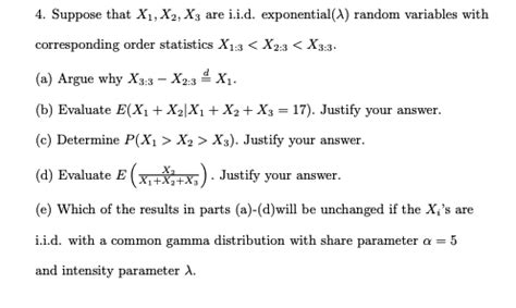 Suppose That X X X Are I I D Exponential Chegg