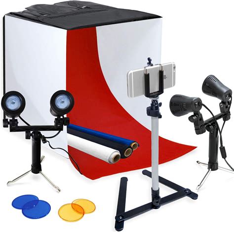 LS Photography Photography Table Top Photo Light Tent Kit, 24" Photo Light Box, Continous ...