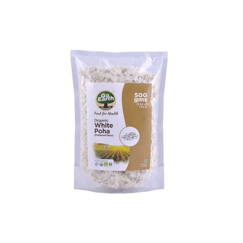 Go Earth Organic Indian Organic Rice Poha Flattened Rice 500 Gm At Best