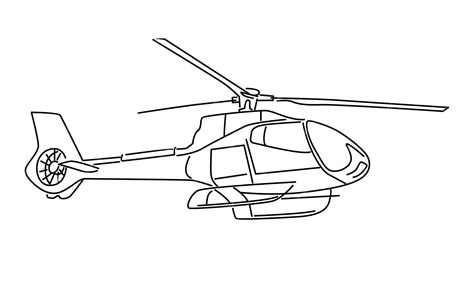 Premium Vector | Line art of helicopter