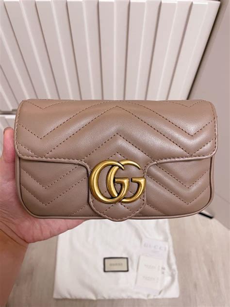 Gucci Marmont Supermini Nude colour 名牌 手袋及銀包 Carousell