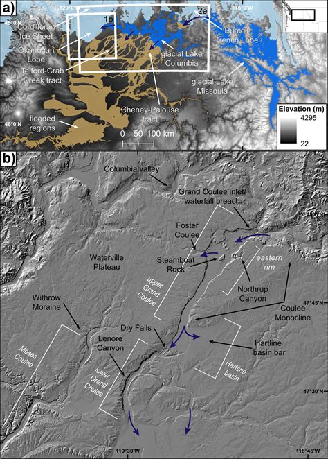 Pleistocene Megaflood Discharge In Grand Coulee Channeled Scabland