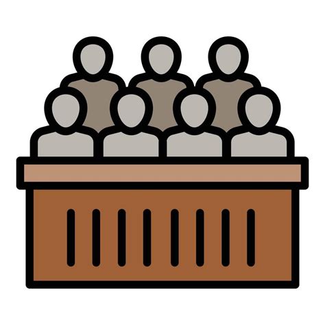 Courthouse Jury Bench Icon Outline Style 14382848 Vector Art At Vecteezy