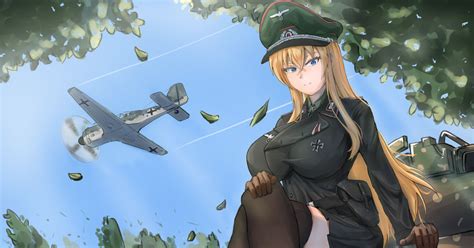 第二次世界大戦 豹式砲塔上的erika與低空掠過的fw190 Panzer老貓のイラスト Pixiv