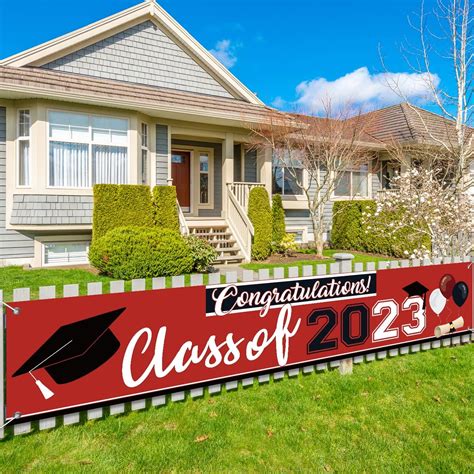 Red And Black Graduation Decorations 2023 Graduation Banner