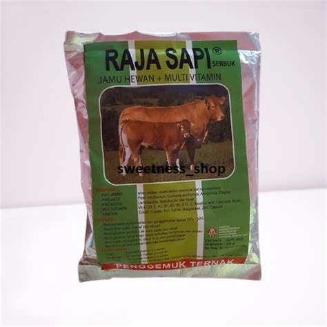 Jual RAJA SAPI Serbuk 200gr Pemacu Pertumbuhan Ternak Sapi Kambing