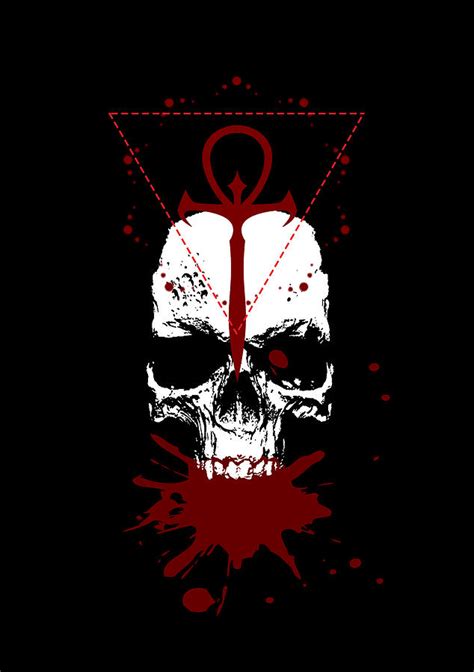 Vampire Skull Black Digital Art By Martin Flores Fine Art America