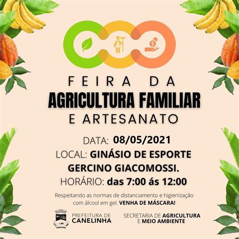 Feira Municipal Da Agricultura Familiar E Artesanato Acontece Neste