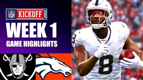 Raiders Vs Broncos Week 1 Madden 24 Simulation Highlights Youtube