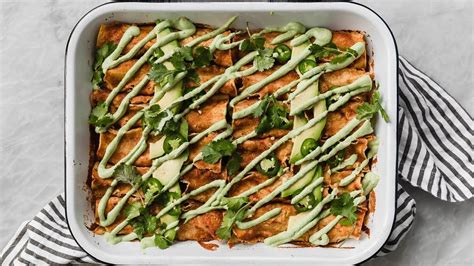 Vegan Butternut Squash Black Bean Enchiladas With Jalapeño Cashew Crema Youtube