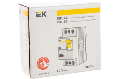 Выключатель дифференциального тока IEK 2п 40A 30mA тип AC ВД1-63 ИЭК ...