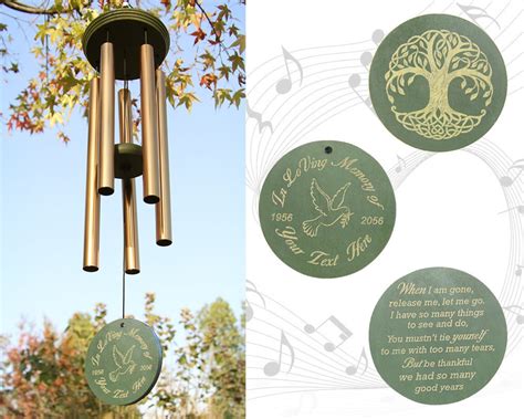 Personalized Memorial Wind Chimes Tree Of Etsy