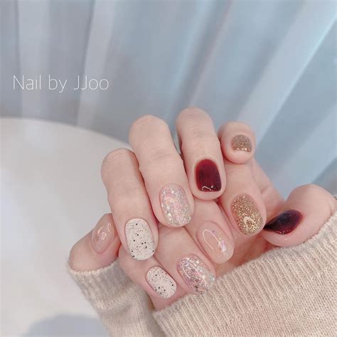 네일바이쭈🎀 On Instagram “이달의아트 연말네일 글리터는 Luliglitternail” Christmas