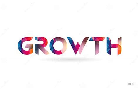 Growth Colored Rainbow Word Text Suitable For Logo Design Stock Vector Illustration Of Text