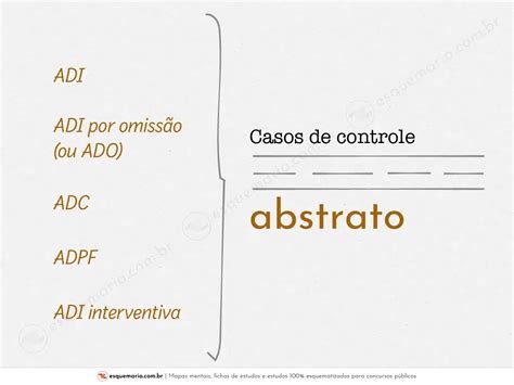 Quais são os casos de controle abstrato Esquemaria