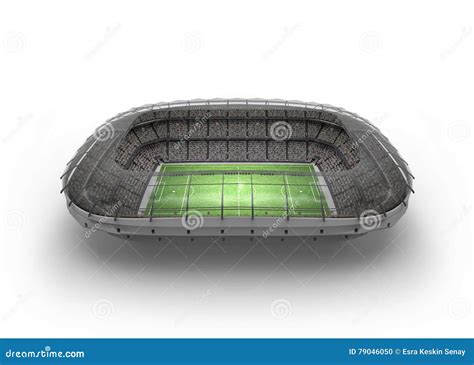 The Imaginary Soccer Stadium D Rendering Stock Illustration