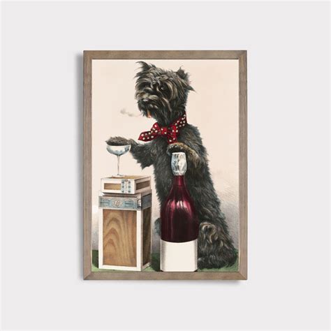 Dog Smoking Cigar Art Print Vintage Funny Dog Painting - Etsy