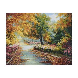 Wizardi Kit Broderie Peinture Diamant Phare Au Lever Du Soleil 38x48cm