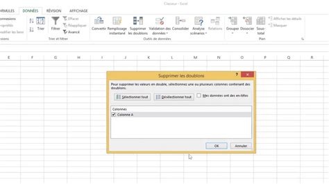 Excel Supprimer Les Doublons Dans Une Colonne Excel YouTube