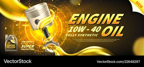 Engine oil advertisement background Royalty Free Vector