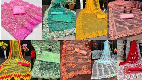 Latest Fancy Net Sarees New Arrivals Gorgeous Net Sarees Trendy Super