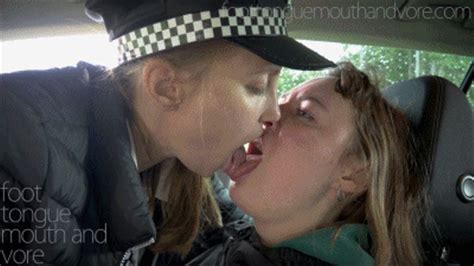 The Corrupt Police Officer FF Kissing Foot Tongue Mouth And Vore