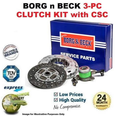 BORG N BECK 3 PIECE CLUTCH KIT With CSC For VAUXHALL ASTRA V 1 8 2004