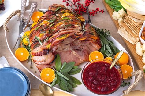 Stuffed Spiral Cut Ham with Cranberry Barbecue Sauce — Chadwick Boyd