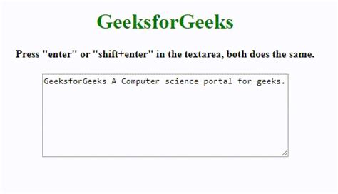 How To Detect Shift Enter And Generate A New Line In Textarea