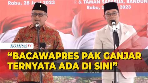 Saat Sekjen PDIP Hasto Bacakan Pantun Ridwan Kamil Bacawapres Ganjar