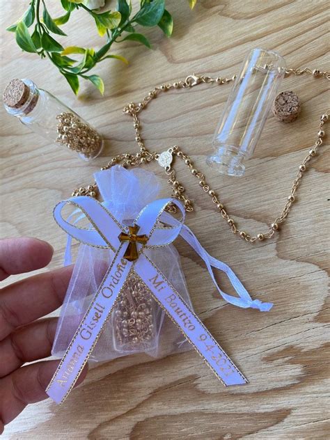 12pcs Recuerdos Para Bautizo Gold Rosaries De Baptism Party Etsy