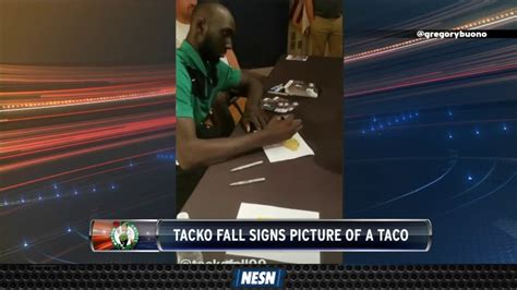 Tacko Fall Signs Picture Of A Taco Youtube