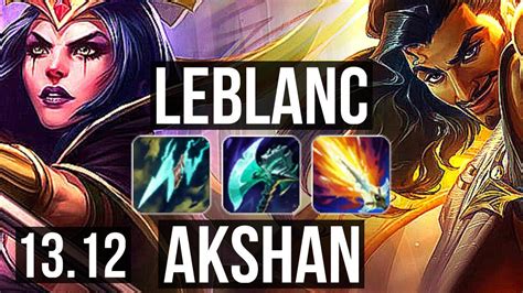 Leblanc Vs Akshan Mid Solo Kills M Mastery