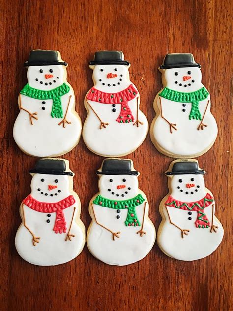 Snowman Cookies One Dozen Holiday Party Favors Christmas Decorated Cookie Frosty The Snowman