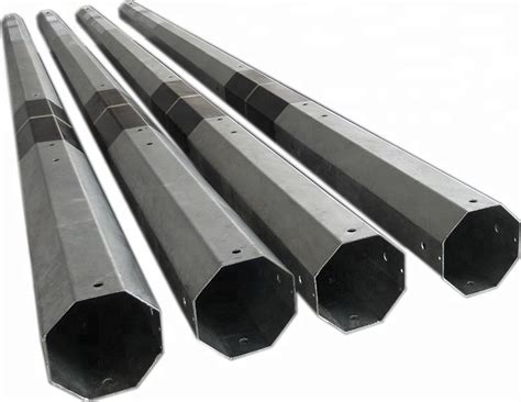 M High Q Hot Dip Electrical Power Pole Galvanized Octagonal