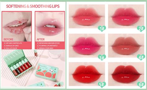 Zarics 6 Colors Lip Tint Stain Set Korean Lip Gloss Lip