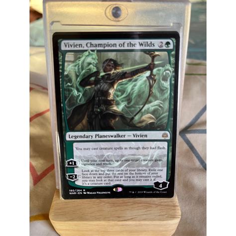 การ์ด Mtg Vivien Champion Of The Wilds Green Magic The Gathering Edh รุ่น War สภาพ Nm Shopee