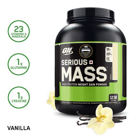 Buy Optimum Nutrition ON Serious Mass Powder Vanilla Flavour 6 Lb