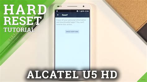 How To Hard Reset Alcatel U5 Hd Factory Reset From Settings Youtube