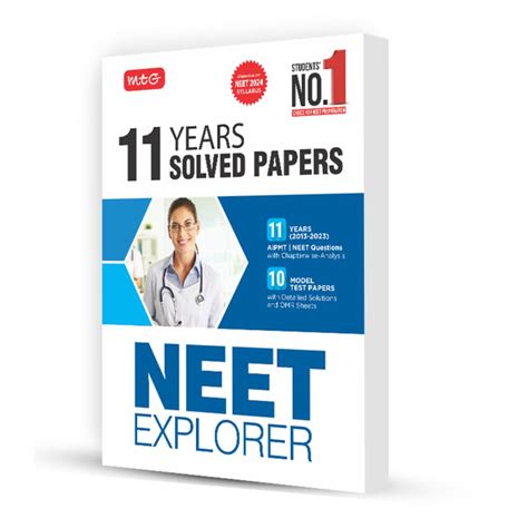 Buy MTG 11 Years NEET Solved Papers For 2024 Exam NEET PYQ 10 Model