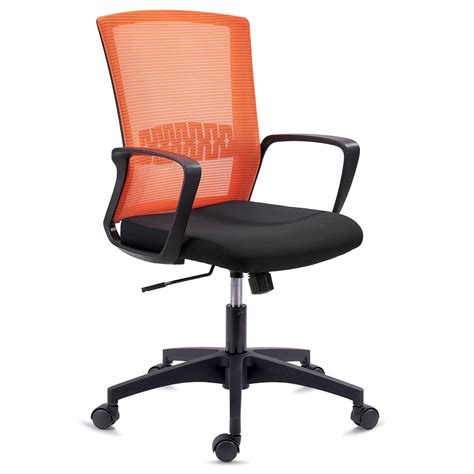 Silla De Oficina Ibiza Soporte Lumbar Naranja Ofisillases