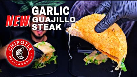 New Garlic Guajillo Steak From Chipotle While High Chipotle Mukbang