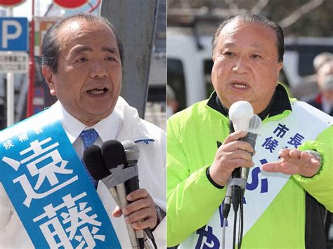 徳島市長選告示 元新一騎打ち 中心市街地活性化など争点 ／徳島 毎日新聞