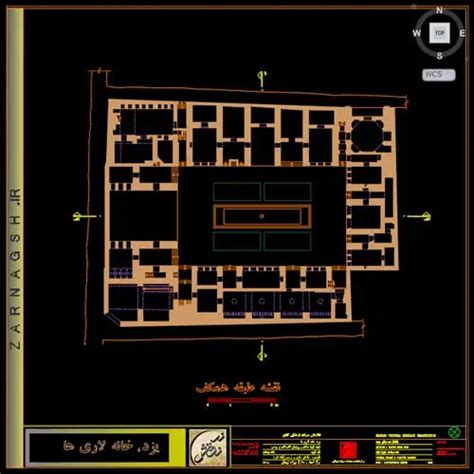 اتوکد خانه لاری ها یزد دانلود پلان خانه لاری های یزد DWG