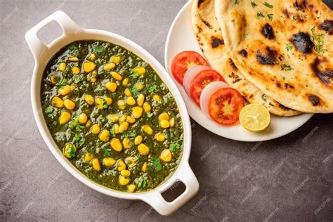 Premium Photo Palak Sweet Corn Sabzi Also Known As Spinach Makai Curry Sabji North Indian Main