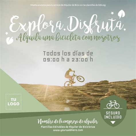 Alquiler De Bicicletas Crea Carteles Con Plantillas Online