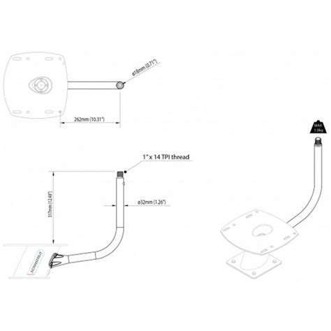 Scanstrut Aluminium PowerTower Central GPS Bar APT GPS 01