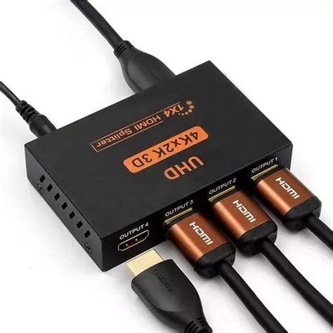 Splitter Hdmi 4k 2k 1 Entrada 4 Salidas Full Hd 3d Divisor Meses Sin